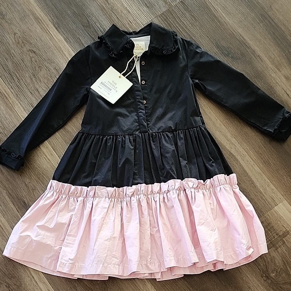 Black and Pink Kids Dress